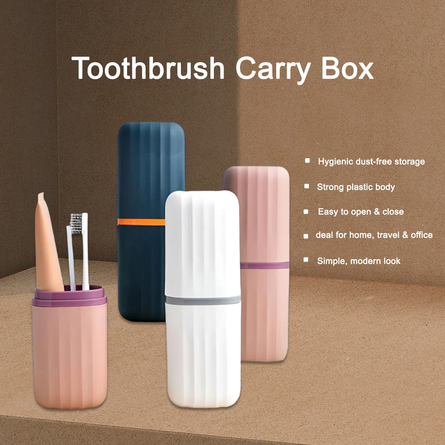 Plastic Hygienic Toothbrush Travel Portable Case (2 Pc) The Morsignaturekarts
