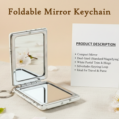 Foldable Mirror Keychain – (1 Pc) The Morsignaturekarts