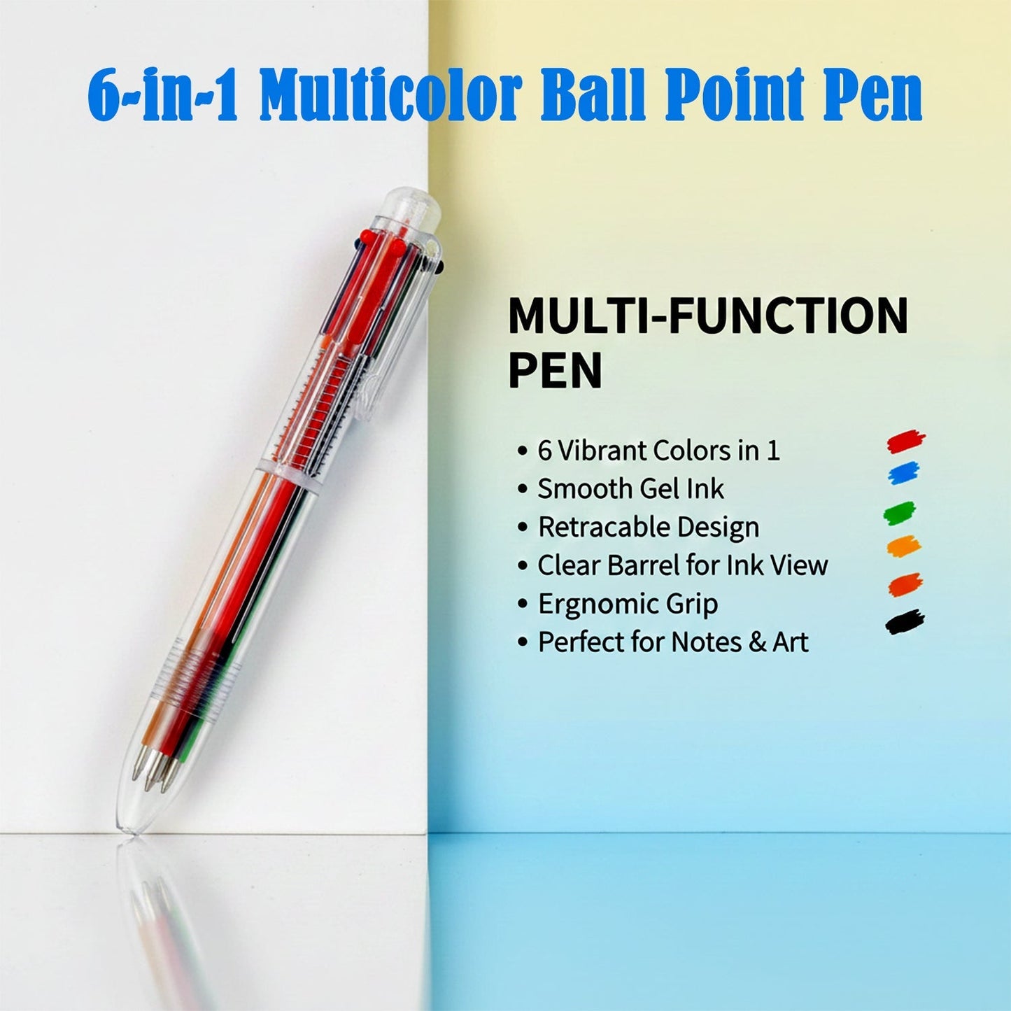 6-in-1 Multicolor Ball Point Pen The Morsignaturekarts