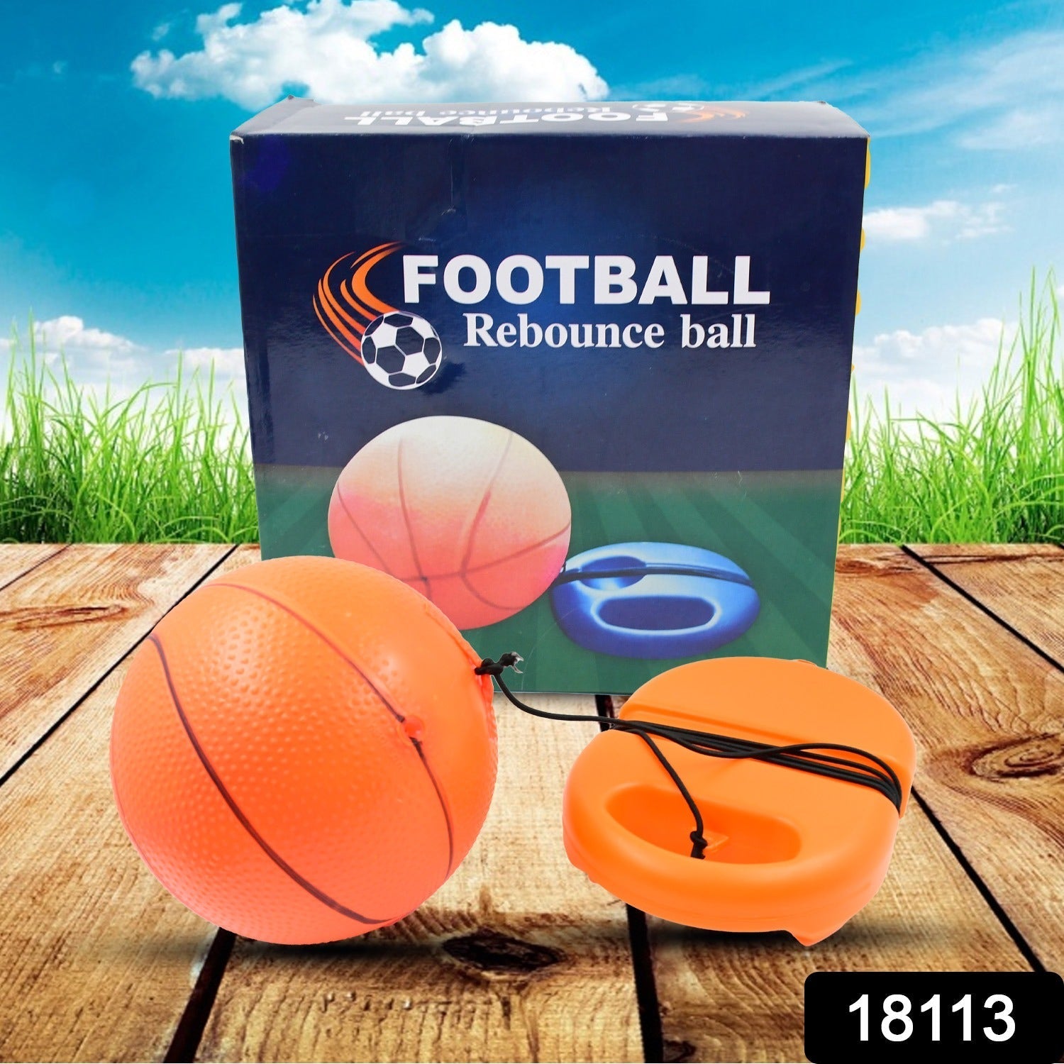 Football Rebound Ball with String (1 Set) Signaturekarts