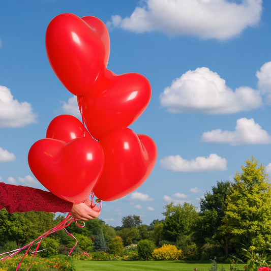 Heart shaped balloons Kinds  (4 Pcs Set) signaturekarts
