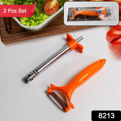 2 in 1 Kitchen Combo Lighter with Vegetable Cutter Peeler For Kitchen  (2 Pc Set) signaturekarts