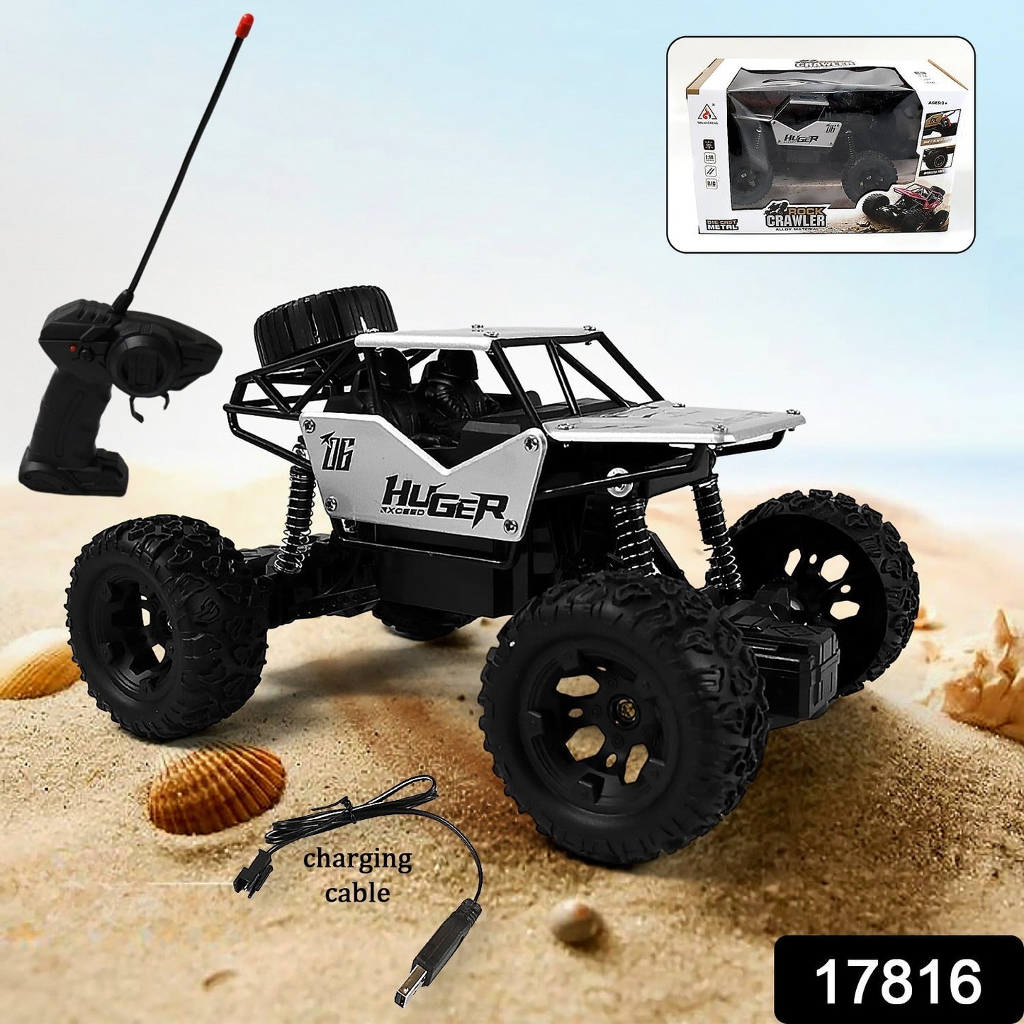 Rock Crawler Monster RC Truck – All-Terrain Rechargeable Stunt Racing Car signaturekarts