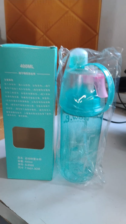 Plastic 2 In 1 Mist Spray Water Bottle (Multicolor / 400 ML / 1 Pc) Signature kart