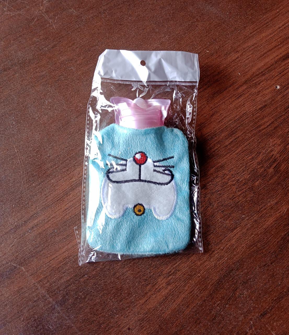 Doremon Cartoon Small Hot Water Bag with Cover for Pain Relief signaturekarts