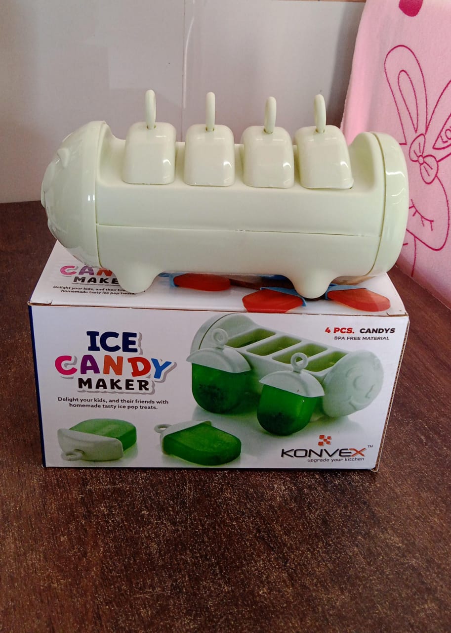 Plastic Ice Candy Maker 4 Compartment / Grid Kulfi Candy (1 Pc) Signaturekarts