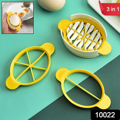 Egg Slicer, 3 in 1 Boiled Egg Slicer, Egg Slicer Restaurant Kitchen Tool (1 Pc) signaturekarts
