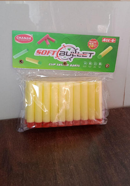 Refill Bullet Darts Soft Round Head Blasters Kids Toy for Gun (20 Pcs Set) Signaturekarts