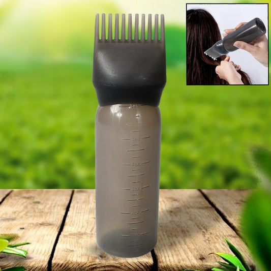 Comb Applicator Bottle, Hair Oil Applicator Bottle for Hair Dye Bottle Applicator Brush with Graduated Scale, Professional Brush Applicator Comb Hairdressing Coloring Styling Tool (1 Pc), Hair accessories signaturekarts