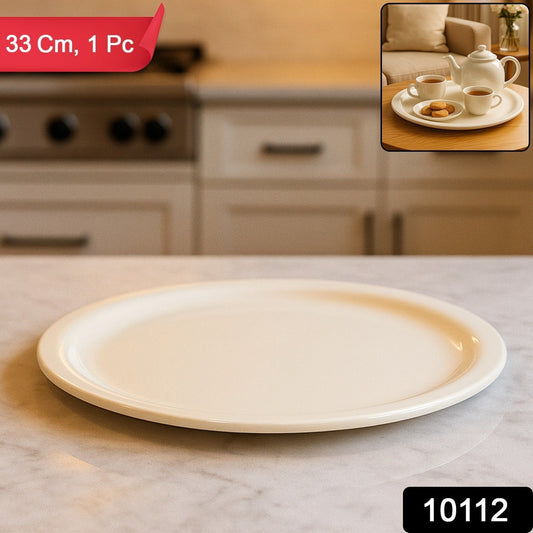 Large Round Multi-Purpose Serving Plate / Tray (1 Pc / 33 Cm) signaturekarts