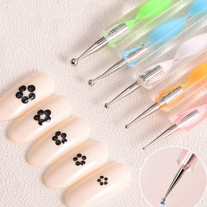 Nail Art Point Pen and Set Used by Women's for Their Fashion Purposes (Pack of 5Pcs) signaturekarts