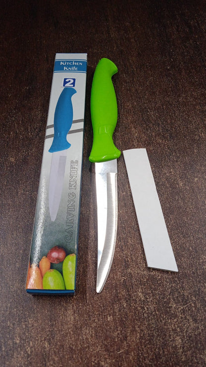 Heavy-Duty Stainless Steel Kitchen Knife with Ergonomic Handle (1 Pc) Signature Kart