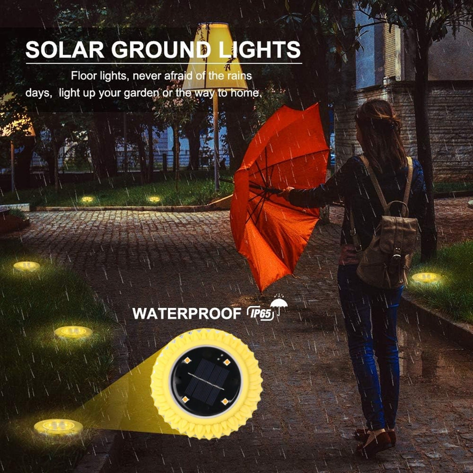 4 Pack Solar Ground Lights signaturekarts