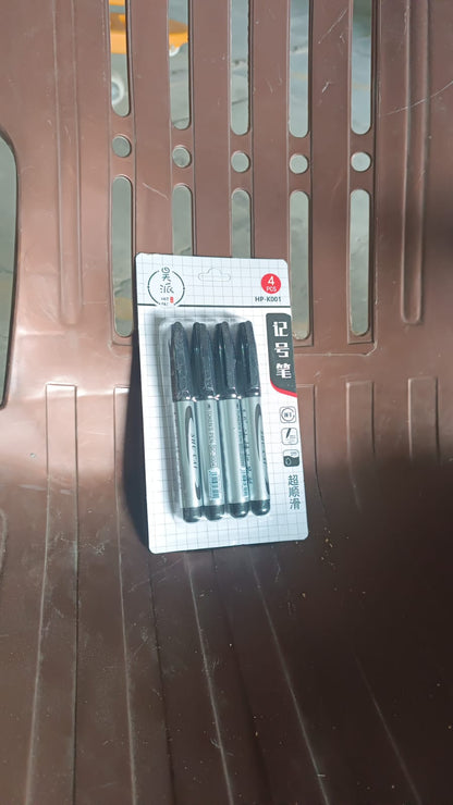 Black Marker used in all kinds of school, college (4 Pcs Set) Signaturekarts