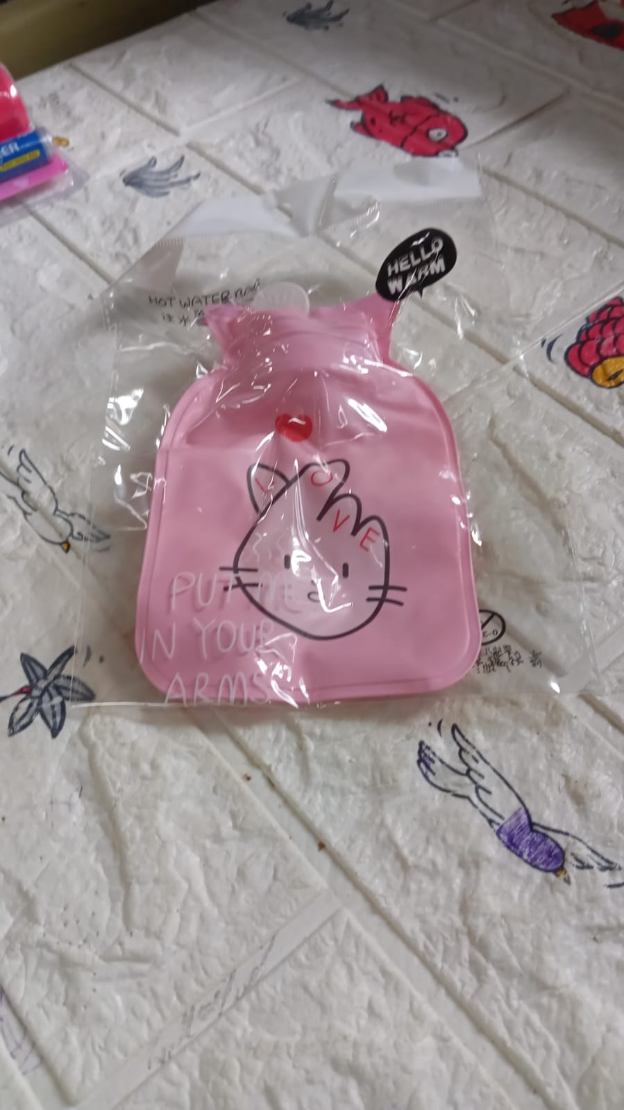 Mix-Design Printed Small Hot Water Bag – Leak-Proof Hot/Cold Therapy Pain (1 Pc) Signaturekarts