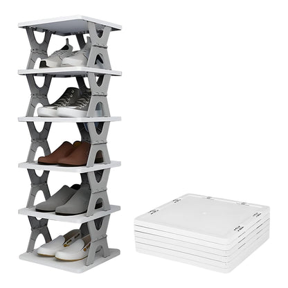 Foldable Shoe Rack (1 Pc, 6 Layers): Space-Saving, Entryway Storage signaturekarts