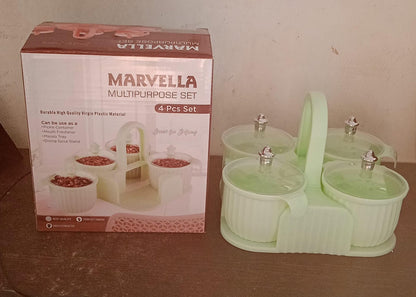 Multipurpose Plastic Storage Container Set: Kitchen Jars, Spices, Cookies signaturekarts