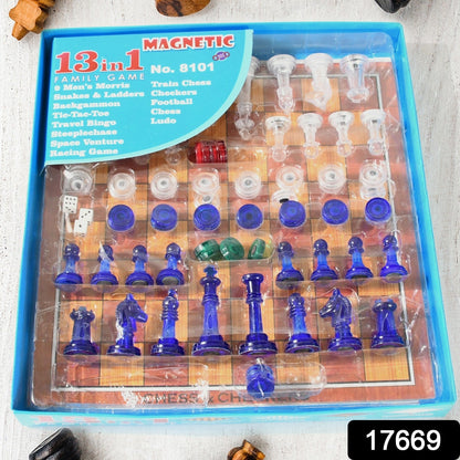 13 in 1 Family Board Game Chess,  Space Venture, Steeplechase Set for Kids signaturekarts