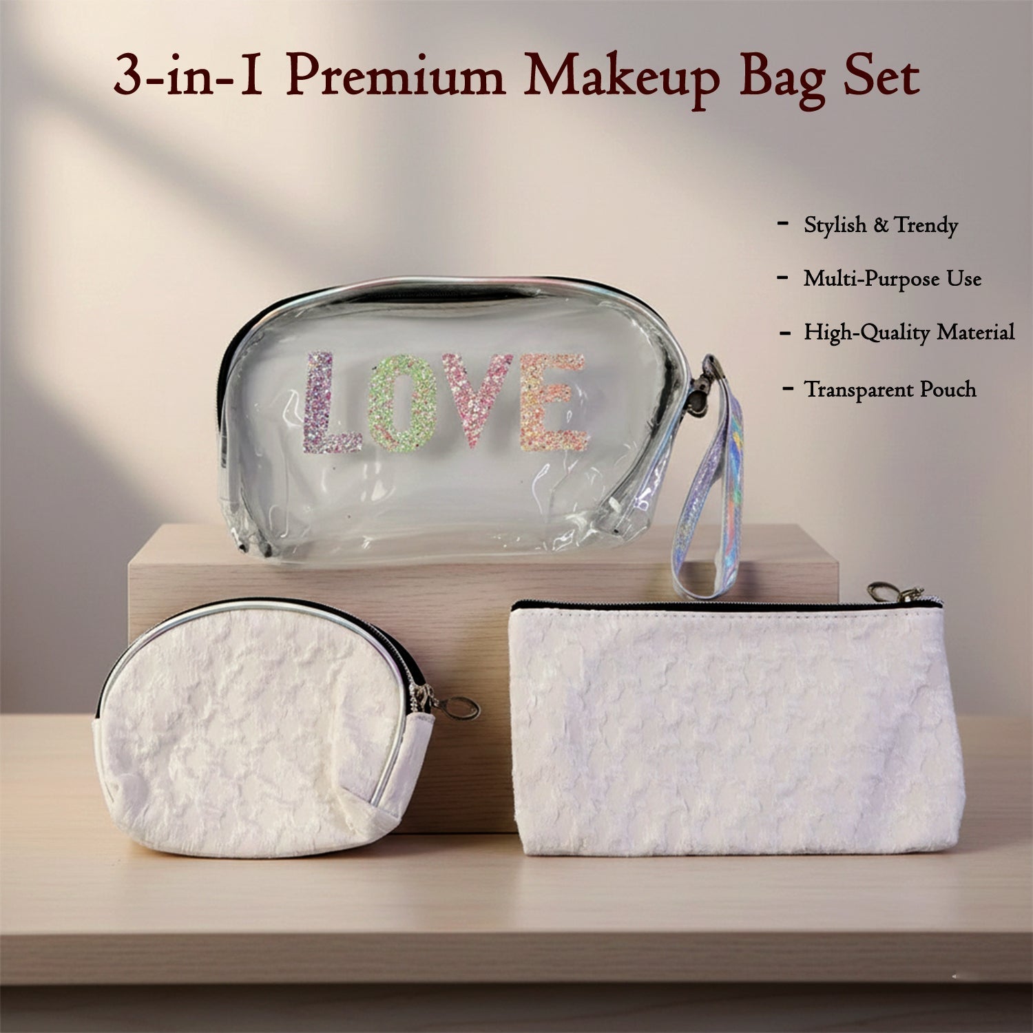3-in-1 Premium Makeup Bag Set The Morsignaturekarts