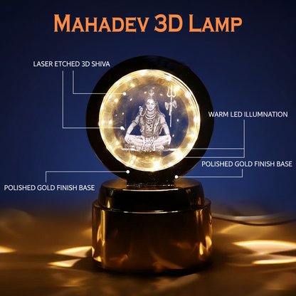Mahadev 3D Crystal Ball Night Light (1 Pc) The Morsignaturekarts