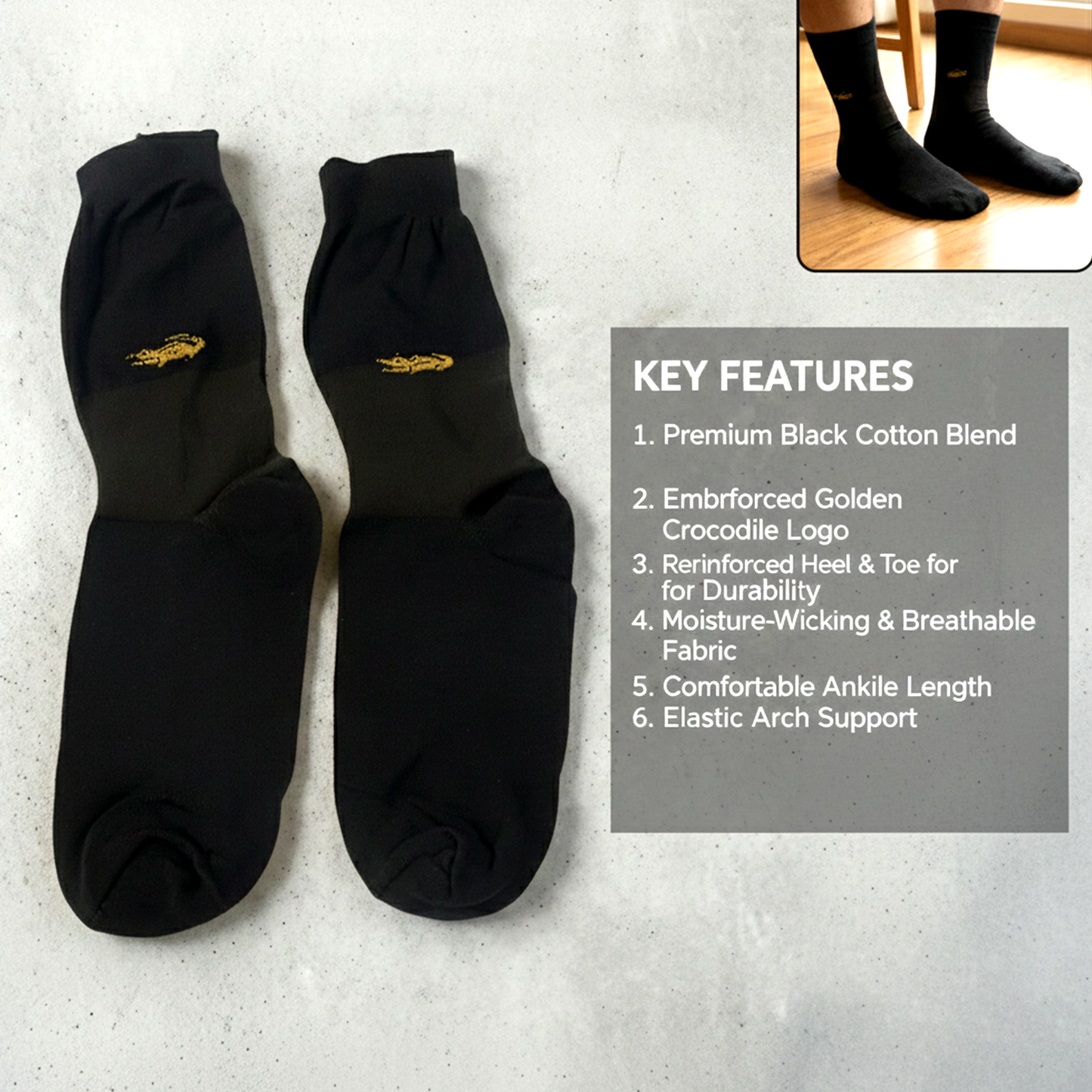 Premium Soft Light Socks (1 Pair / Medium) The Morsignaturekarts