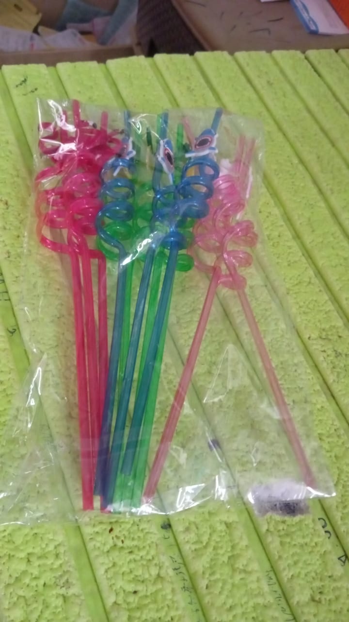 Reusable Plastic Straws (12 pcs Set / Mix Design) Signaturekarts
