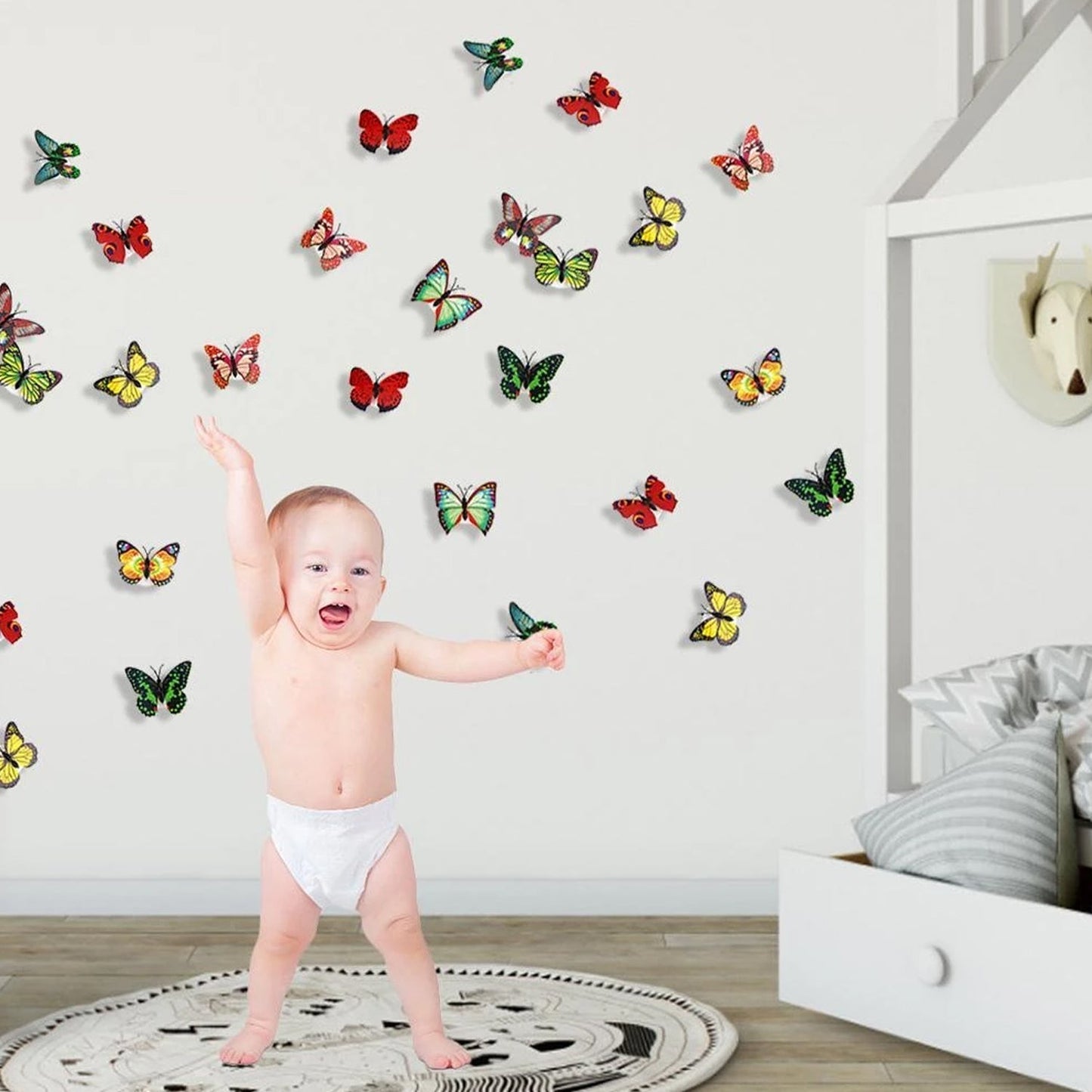 The Butterfly 3D Night Lamp Comes with 3D Illusion Design Suitable for Drawing Room, Lobby. Signature Kart