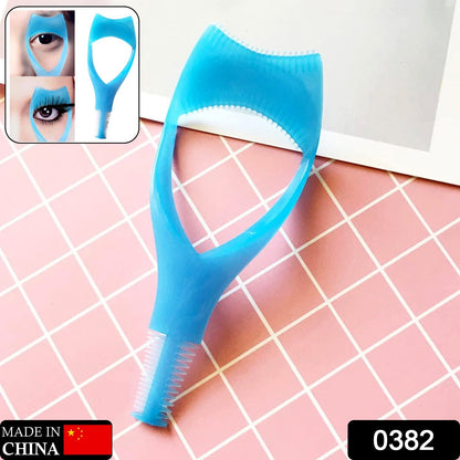 3-in-1 Plastic Eyelash Tool: Mascara Guide, Brush & Curler (1 Pc) signaturekarts