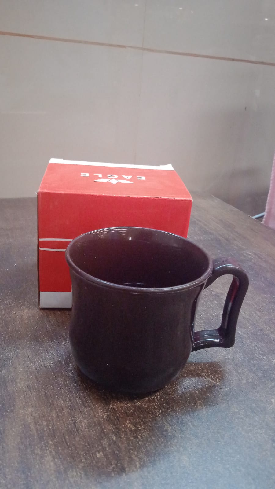 Premium Plastic Coffee / Tea Cups / Mug with Handle (1 Pc / With Color Box / Black) Signaturekarts