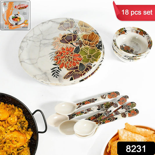 Dream 18-Piece Plastic Dinner Set signaturekarts
