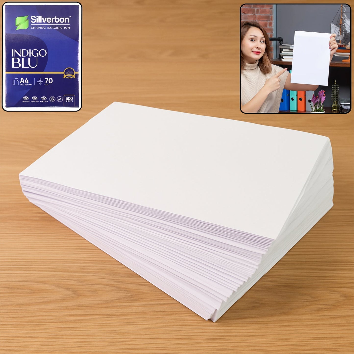 500 Sheets A4 Size Copier Paper – 70 GSM High Bright White Printing Paper Signature Kart