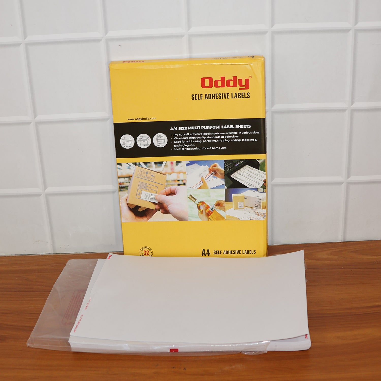 Oddy Self-Adhesive Label Sheets – A4 Full-Sheet Labels (100 Sheet) signaturekarts