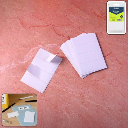 Premium All Purpose Adhesive White Labels (128 Labels) signaturekarts