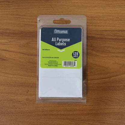 Premium All Purpose Adhesive White Labels (128 Labels) signaturekarts