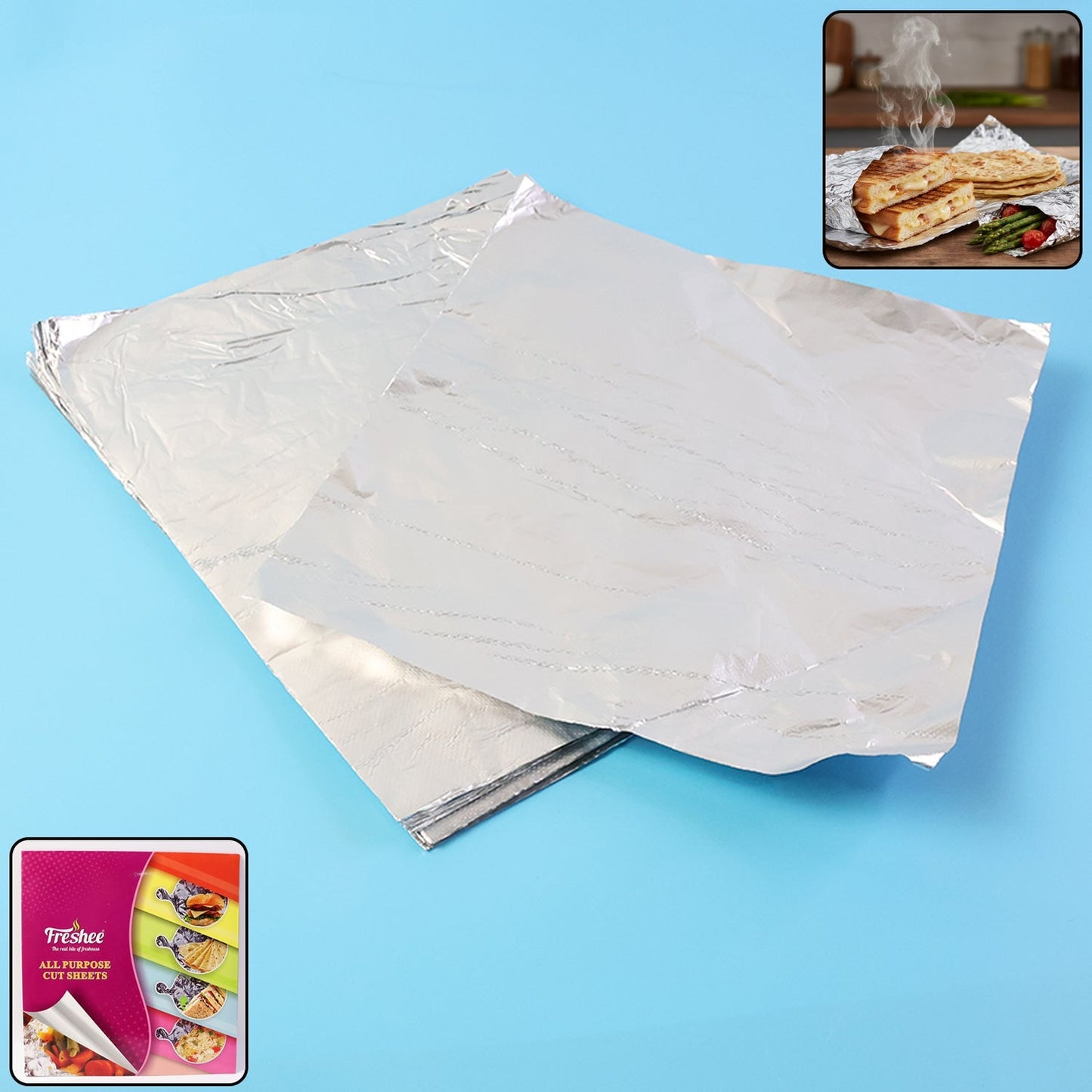 Aluminium Foil Cut Sheets 220×250 mm – 50 Sheets signaturekarts