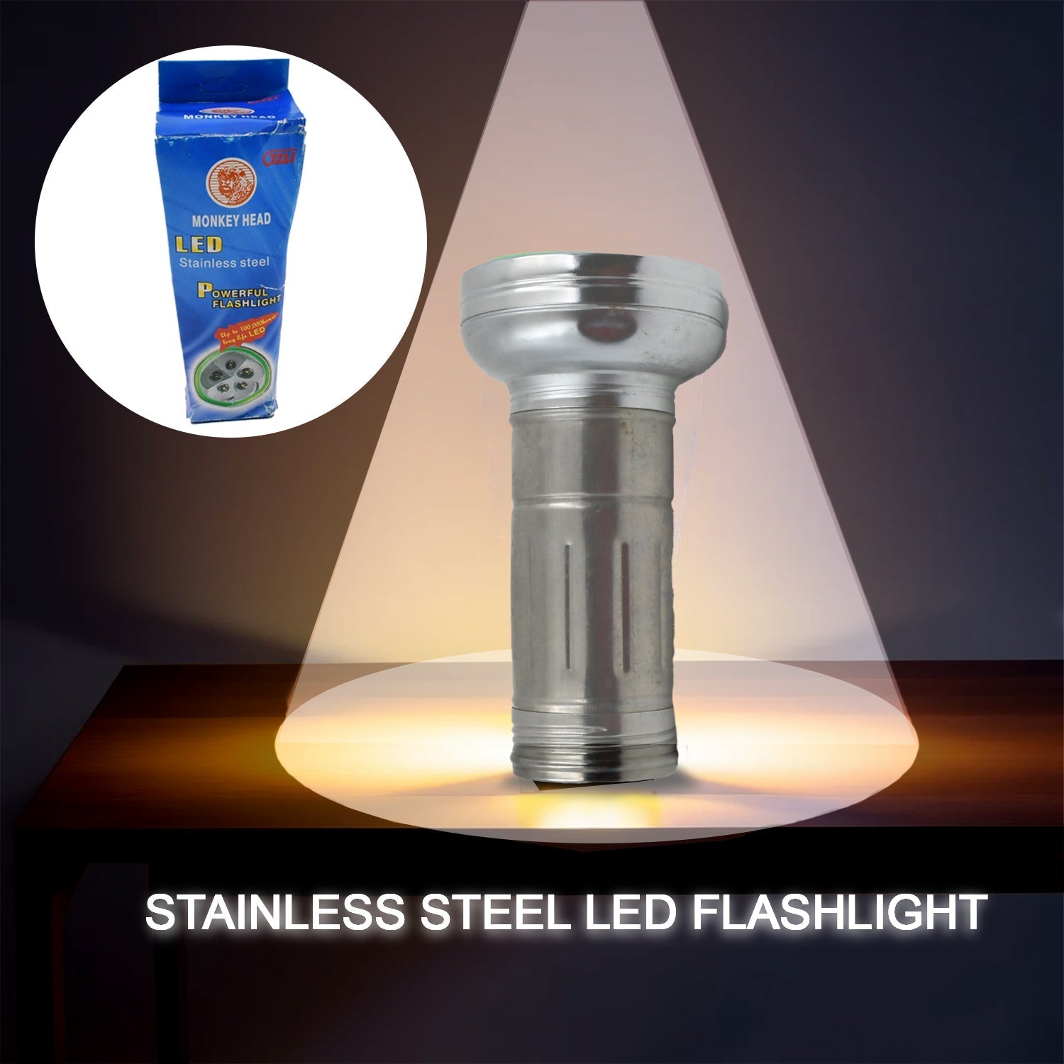 Nostalgic Portable Flashlight – Simple Iron Outdoor Old-Fashioned Torch Light signaturekarts