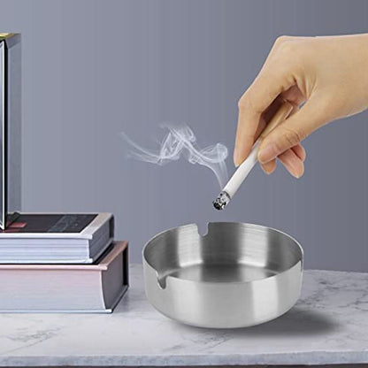 Round Tabletop Cigarette Ashtray with Multiple Rest Slots (1 Pc) The Morsignaturekarts
