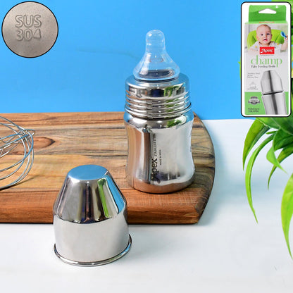 Apex Premium Stainless Steel Baby Feeding Bottle (125 ML / 1 Pc) signaturekarts