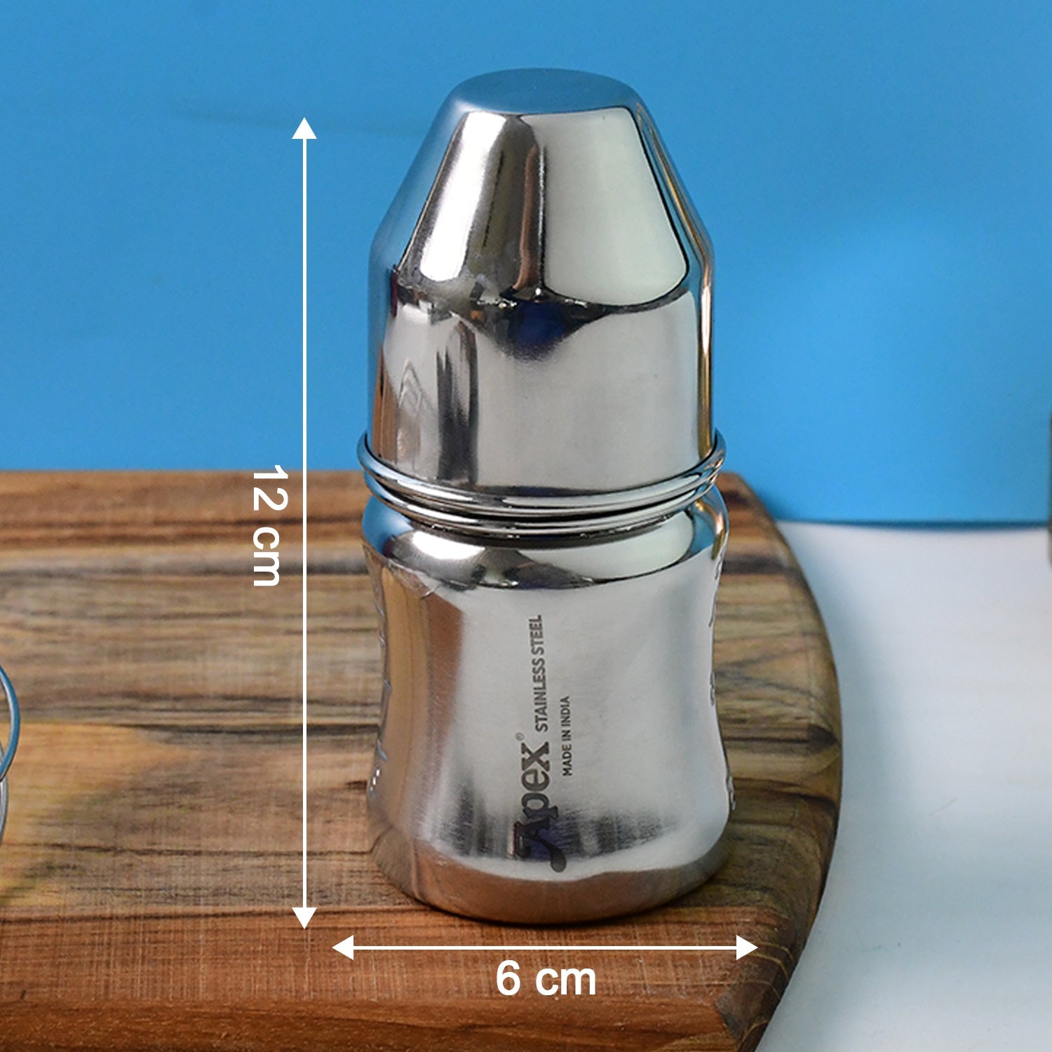 Apex Premium Stainless Steel Baby Feeding Bottle (125 ML / 1 Pc) signaturekarts