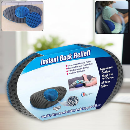 Ergonomic Orthopedic Back Support Pillow (18 x 9 Inch / 1 Pc) The Morsignaturekarts