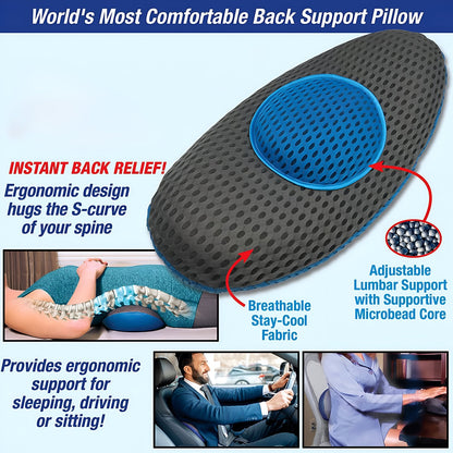 Ergonomic Orthopedic Back Support Pillow (18 x 9 Inch / 1 Pc) The Morsignaturekarts