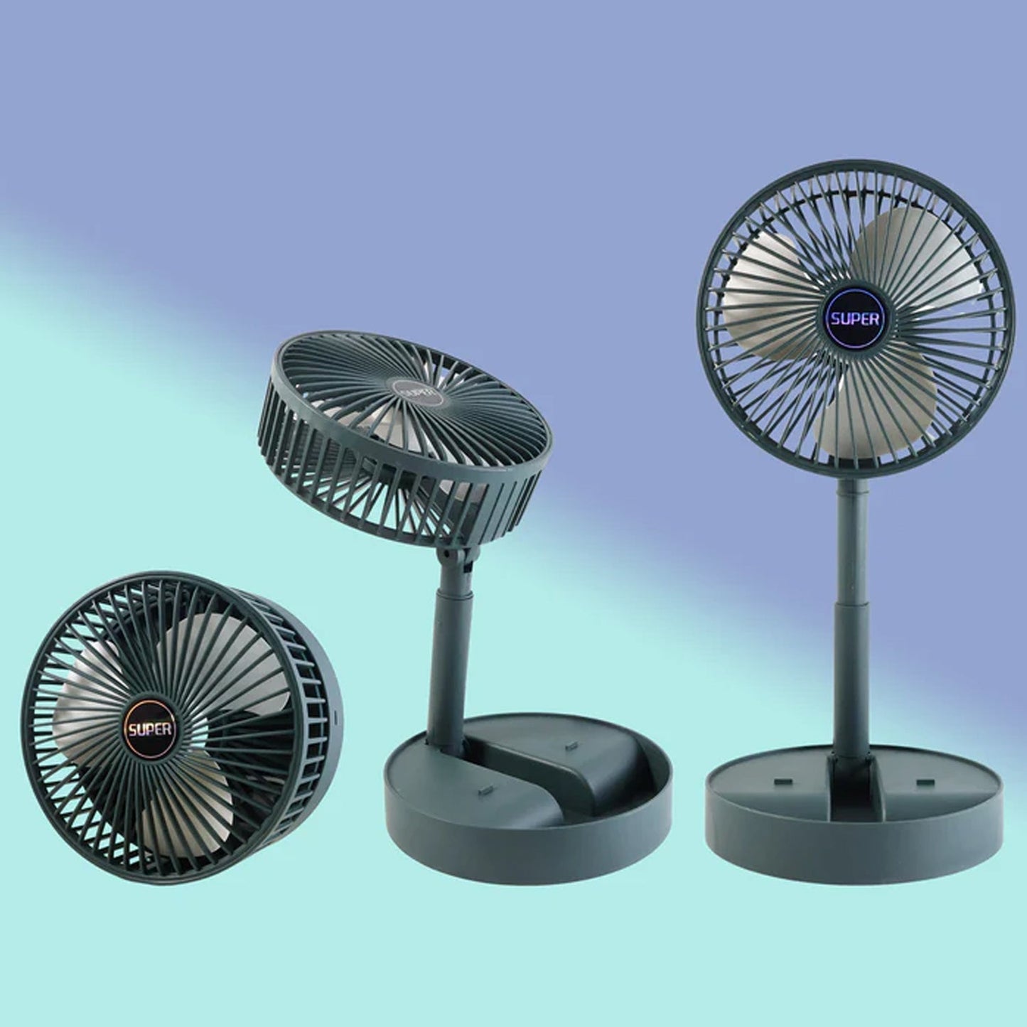 Rechargeable Desktop Table Fan Mobile Phone Holder (1 Pc) The Morsignaturekarts