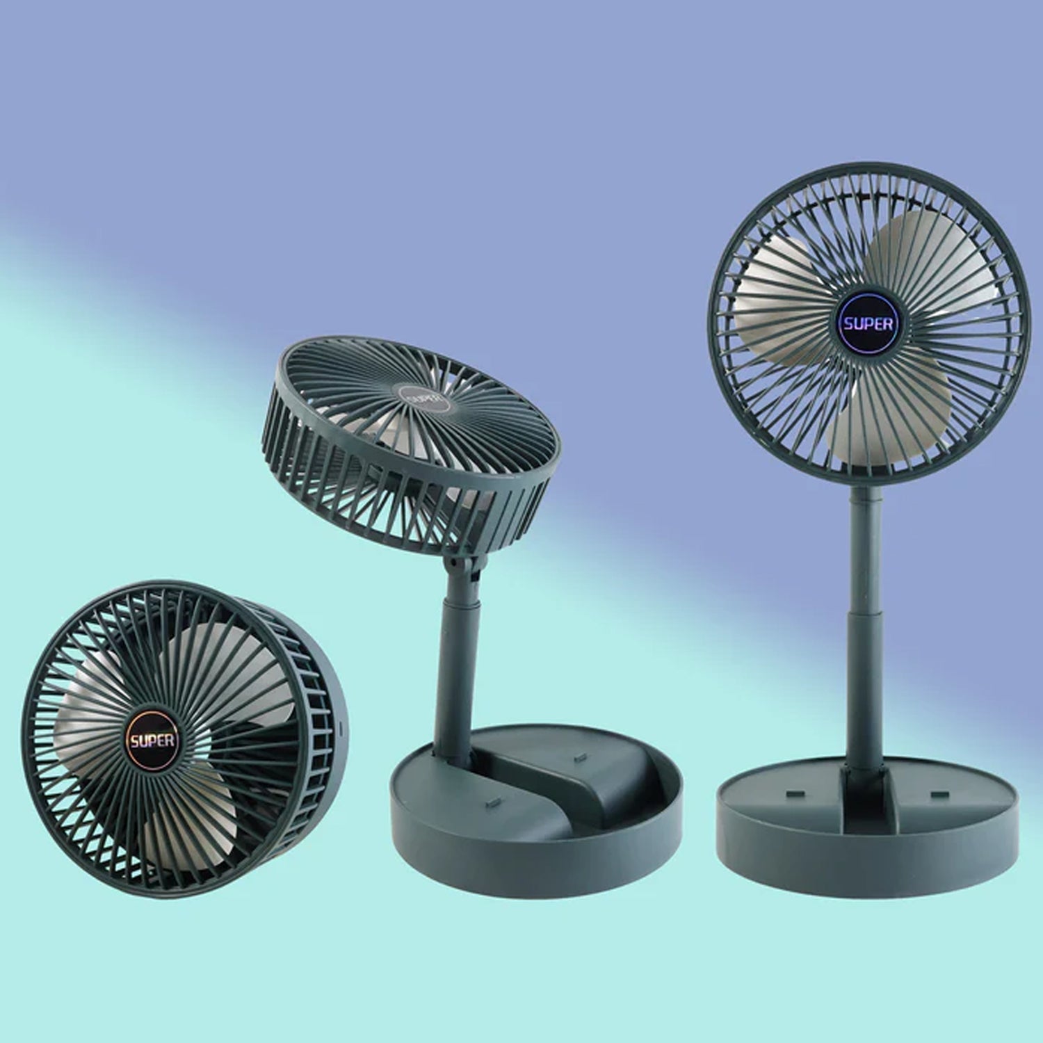 Rechargeable Desktop Table Fan Mobile Phone Holder (1 Pc) The Morsignaturekarts