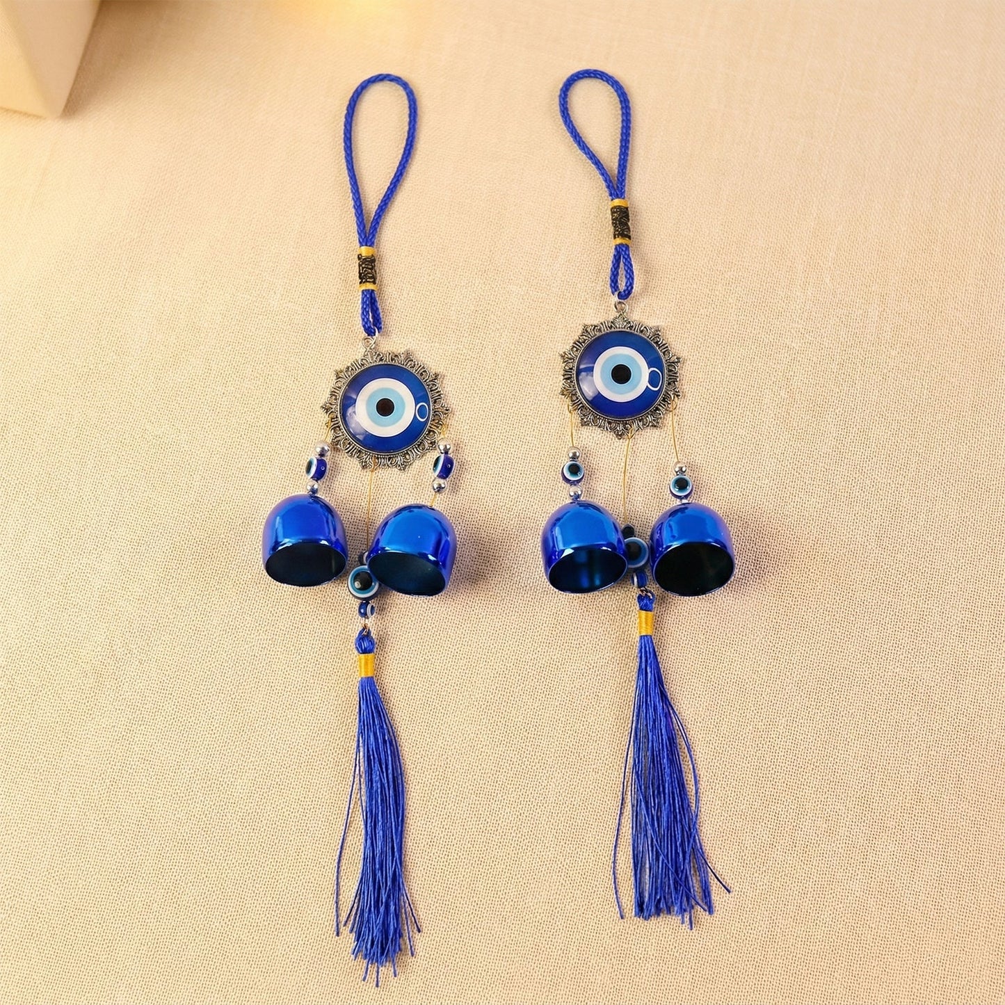 Decorative Evil Eye Hanging Wind Chime Set (2 Pc Set) The Morsignaturekarts