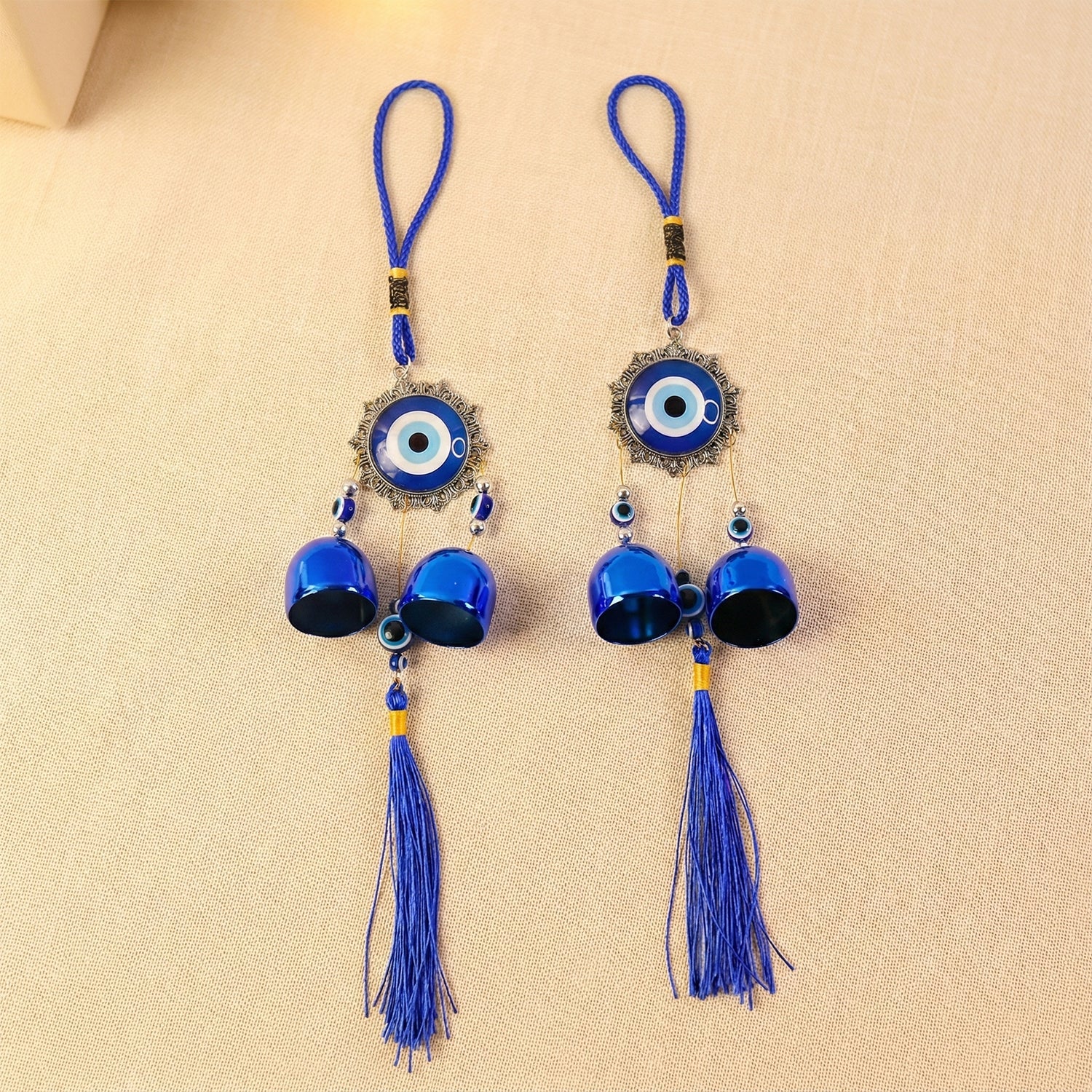 Decorative Evil Eye Hanging Wind Chime Set (2 Pc Set) The Morsignaturekarts