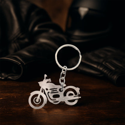 Motorcycle Silhouette Metal Keychain - (1 Pc) signaturekarts