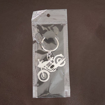 Motorcycle Silhouette Metal Keychain - (1 Pc) signaturekarts
