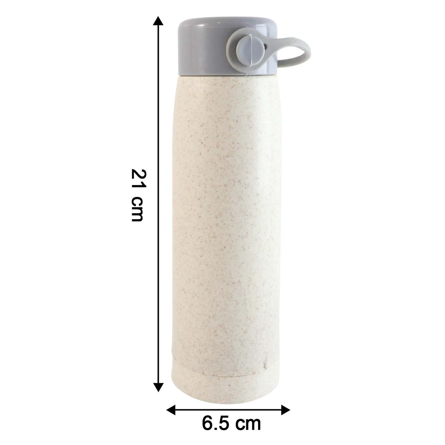 Creative Wheat Glass Water Bottle with Phone Holder (380ml) signaturekarts