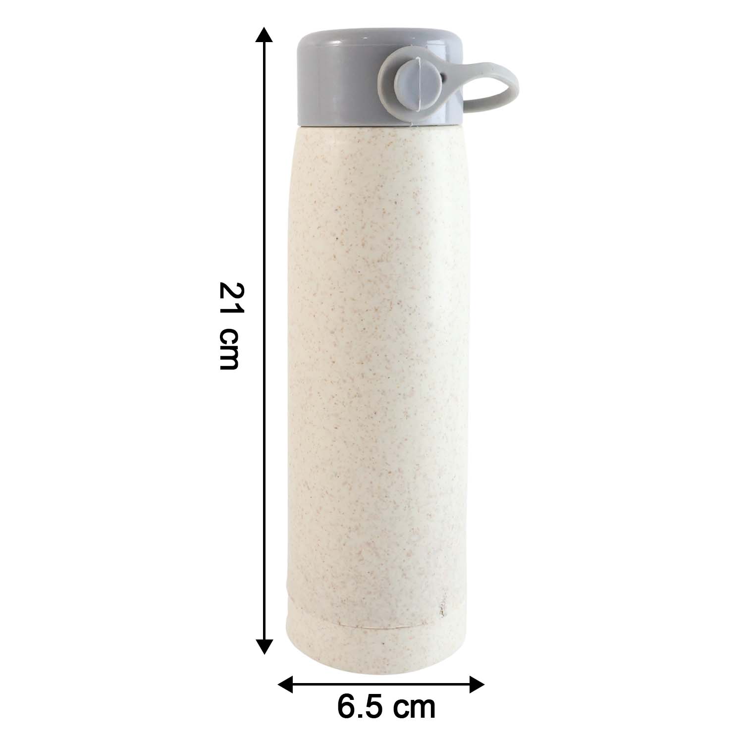 Creative Wheat Glass Water Bottle with Phone Holder (380ml) signaturekarts