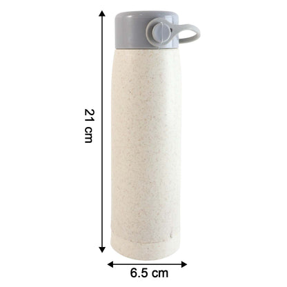 Creative Wheat Glass Water Bottle with Phone Holder (380ml) signaturekarts